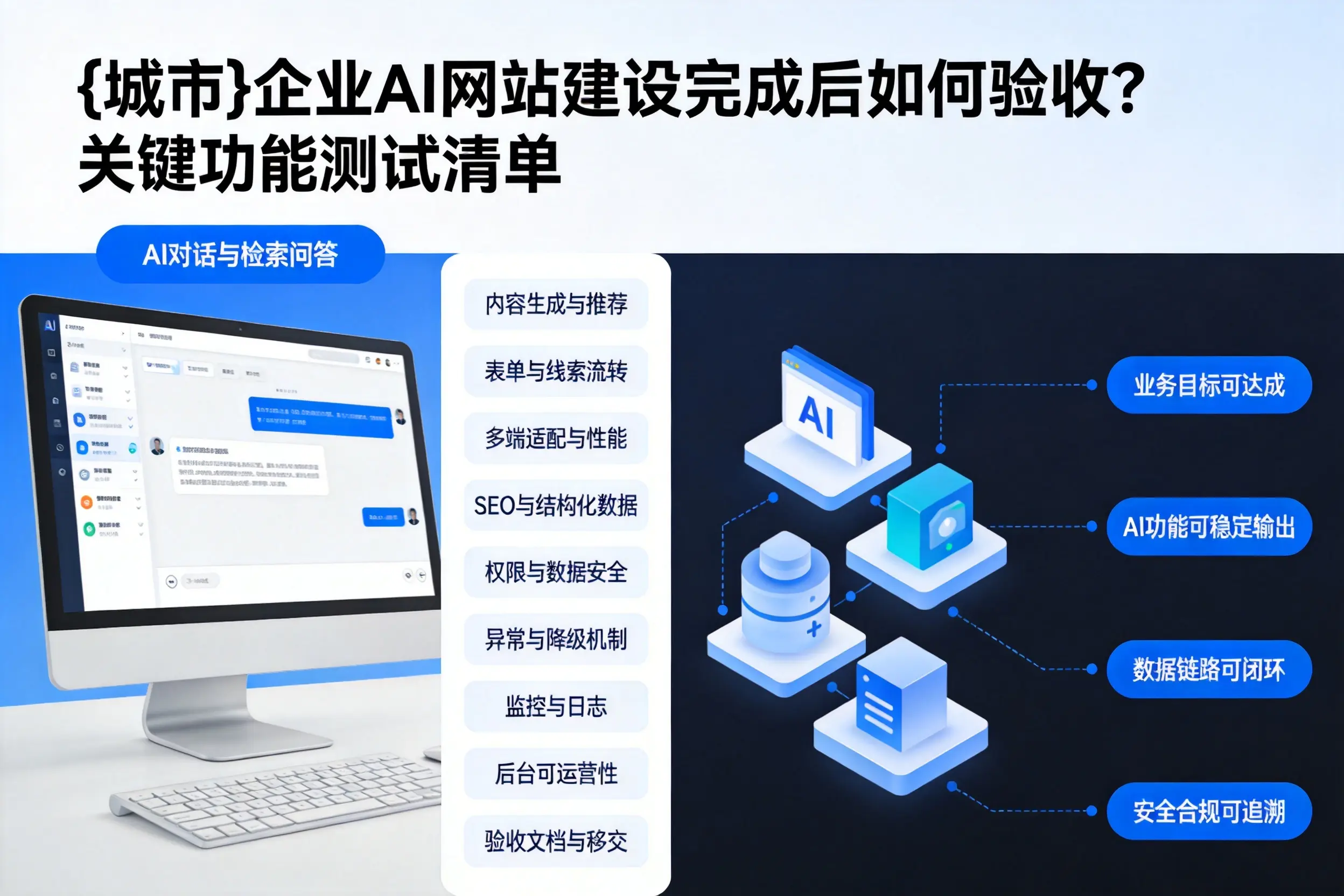 曲靖企业AI网站建设完成后如何验收？关键功能测试清单