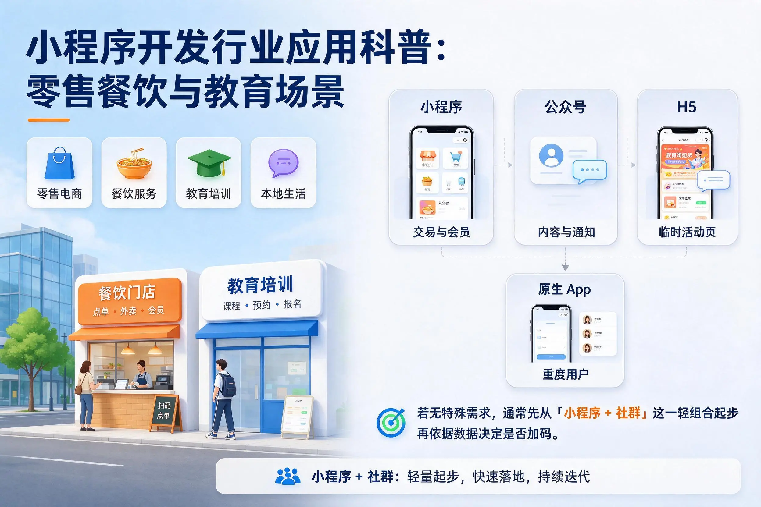 曲靖小程序开发行业应用科普：零售餐饮与教育场景