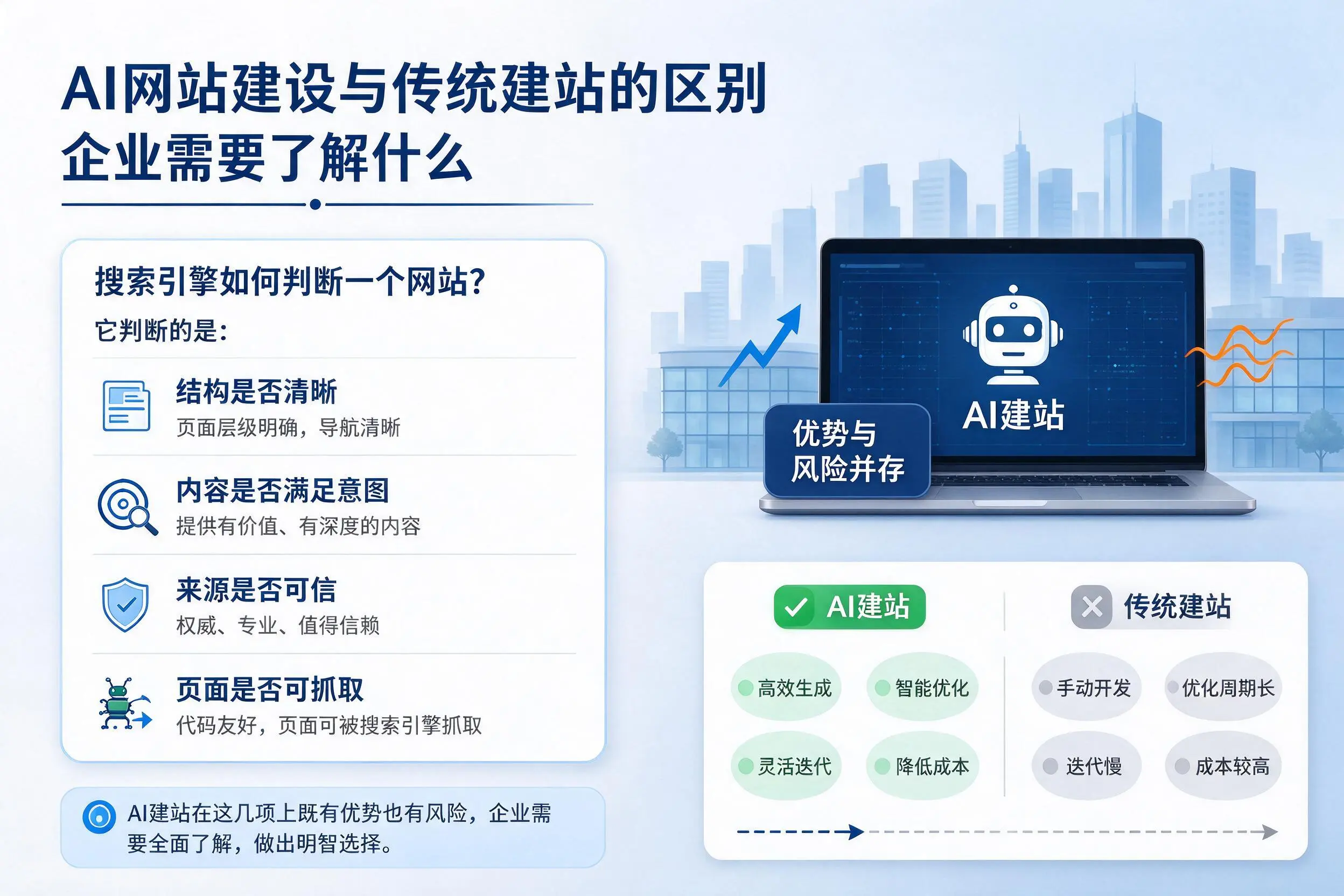 AI网站建设与传统建站的区别，曲靖企业需要了解什么