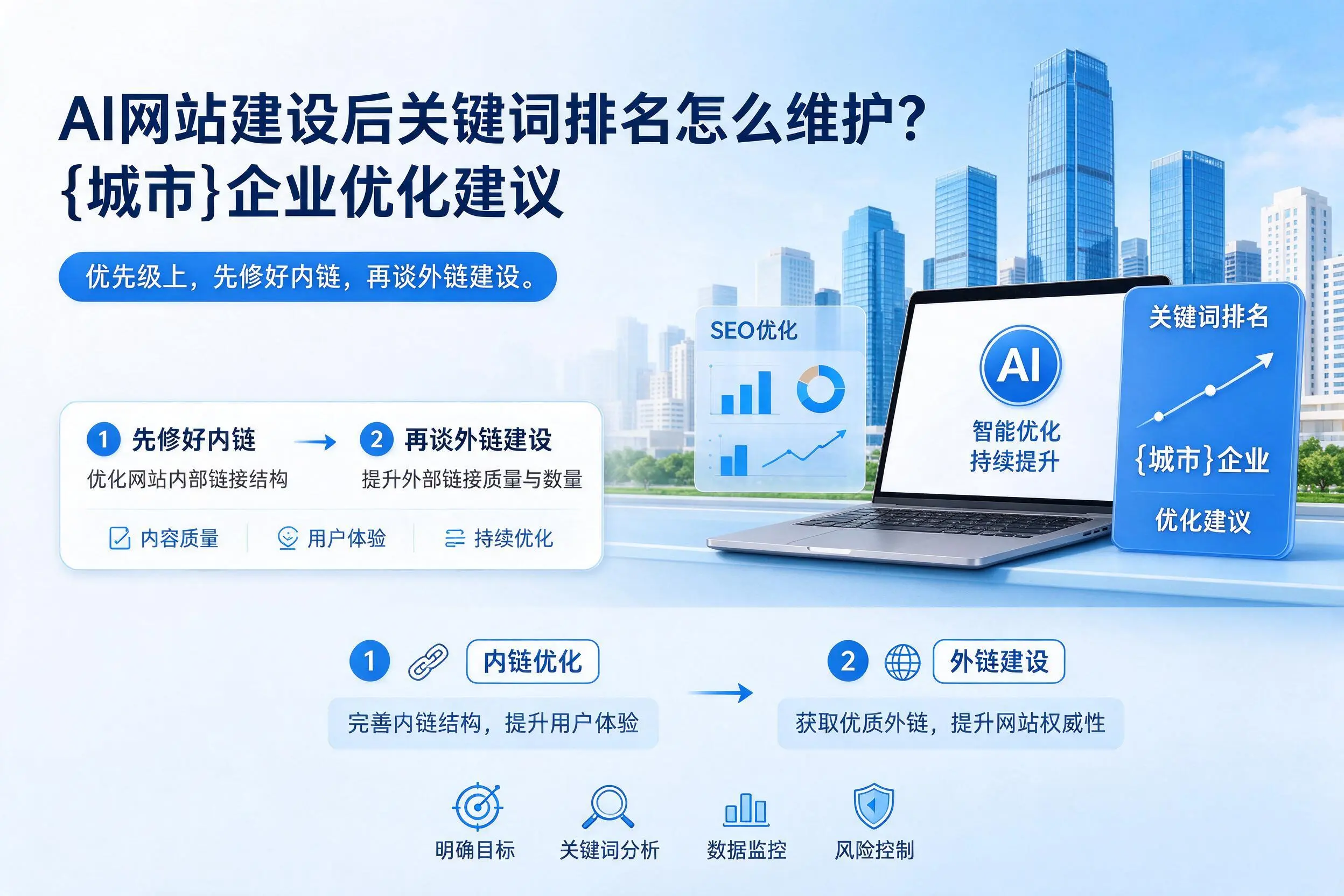 AI网站建设后关键词排名怎么维护？曲靖企业优化建议